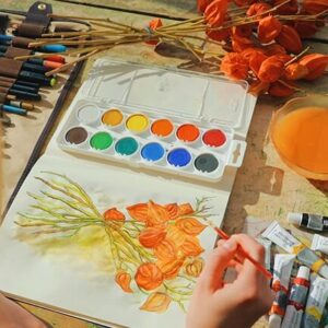 Sulu boya çalışmaları